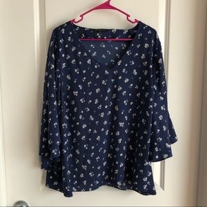 Lane Bryant Flower Shirt